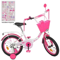 Велосипед детский PROF1 14д. Y1414-1K, Princess, с корзинкой